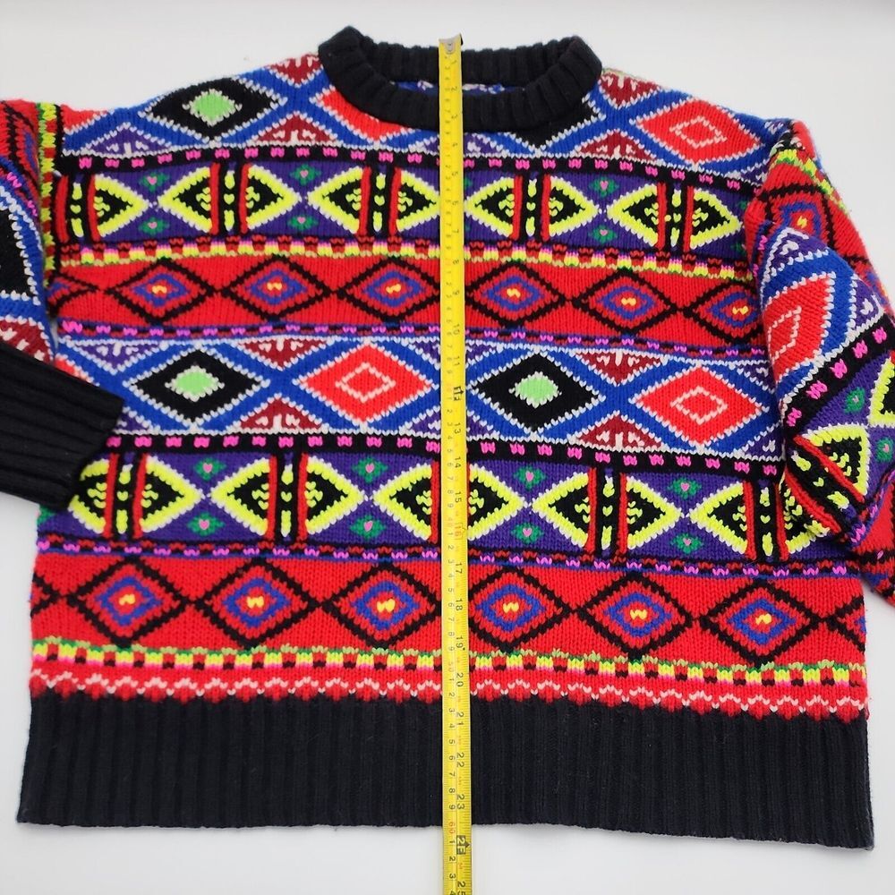 Polo Ralph Lauren Sweater Colorful Nordic Design Heavier Weight Women's Size M - Picture 7 of 10